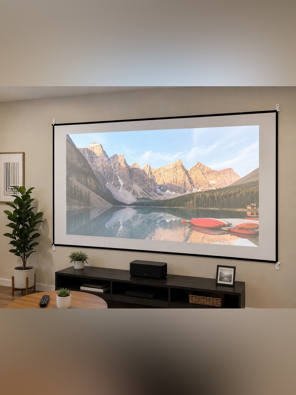 80” Portable Projector Screen 16:9 Indoor Outdoor Home Theater